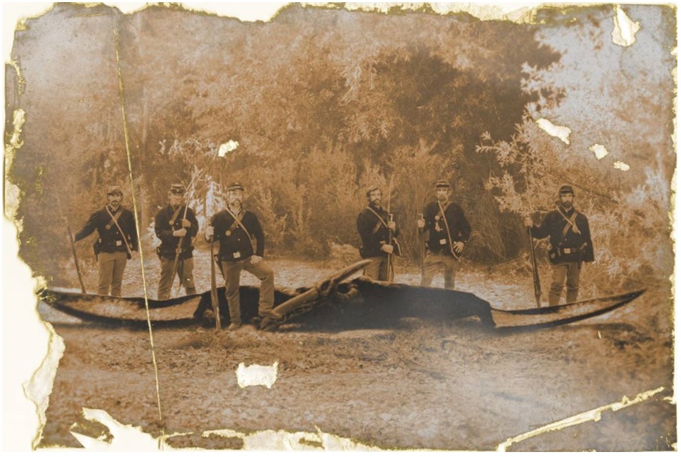 More credible of the two apparent Civil War photos of a large pterosaur and some soldiers