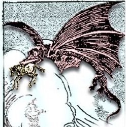 old newspaper sketch of a giant dragon in Utah
