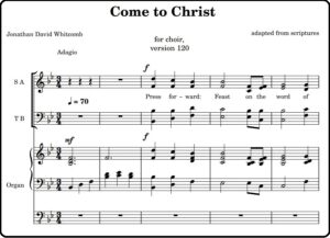 church choir music "Come to Christ" page 1